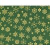 Tela BD-49802-M02 - 100% algodón, fondo verde, diseños dorados- navideño 1.10 mt
