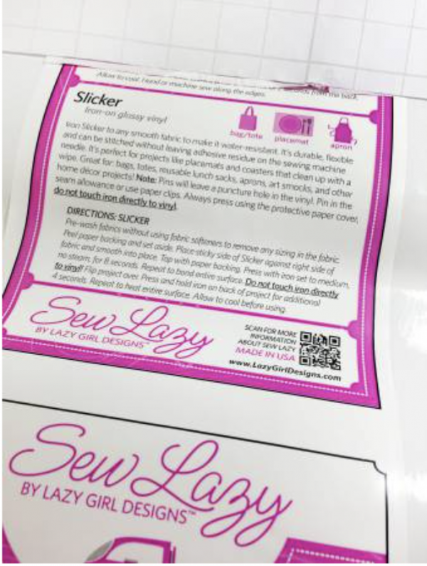 Papel Vinilico Lazy Girl Slicker Iron-on Glossy Vinyl 17in x 36in