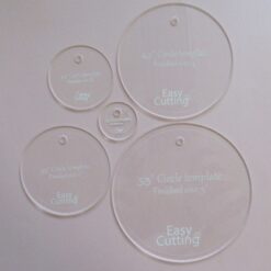 Set de plantillas círculos, son 5 medidas 5” -4,5” -3,5” - 2,5”- 1,5”