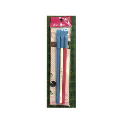 Juego lapices tiza color rosado, azul y blanco marca Sew Mate