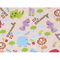 Tela BD-49220-A01, 100% algodón, diseño infantil, animalitos 1.10 mt. ancho x 30 cm