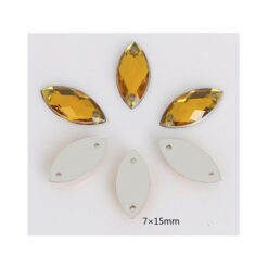 Brillos 003 color naranja x 20 unid, trae orificios para coser, miden 7x15mm