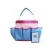 Bolso para accesorios costura, color rosado y turquesa, con 7 bolsillos