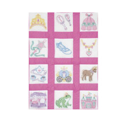 Tela poliester y algodón Nº 889 diseño  infantil niña para punto de cruz y borda