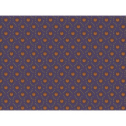 Tela ZD-75962-002, 100% algodón, color fondo magenta y circulos naranja mide 1.10 mt. ancho x 30 cm