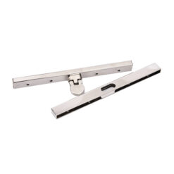 Manilla metálica tono plata para billetera de acordeòn mide 11,5 cm