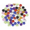 Brillos 018 figura redondos mix colores 30 unid, trae orificios para coser, miden 8 mm