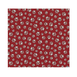 Tela ID 9079 100%  diseño patitas rojas, 100% algodón, 1.10 mt. ancho x 30 cm