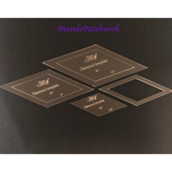 Set de plantillas diamantes 45° liberado 1/4 pulgada x 3 piezas