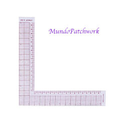 Regla en forma de L, para diseñadores y costura, mide 16 cm