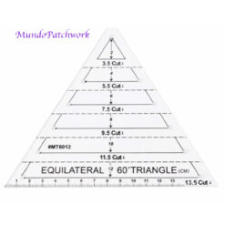 Regla triangulo equilatero 60 grado, mide 13,5 cm