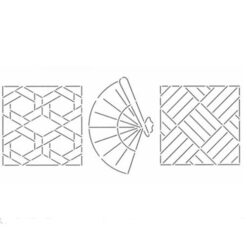 Stencil Sashiko modelo PCW 1055 / 40cm de 3 diseños