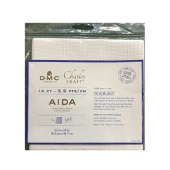 Tela 100% algodón AIDA "Charles Craft" por DMC de 14 ptos.  mide 45,7x30,5 cm