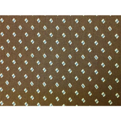 Tela DV 605 100% algodón, fondo café diseño beige 1.10 mt ancho x 30 cm