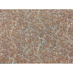 Tela  F 50102  diseño curvas color ladrillo 100% algodón, 1.10 mt. ancho x 30 cm