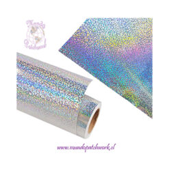 Vinilo HP 59 decorativo adhesivo Holográfico mide 30 cm ancho por 1 mt.