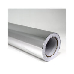 Vinilo 1633G decorativo adhesivo metalizado plata mide 30 cm ancho por 1 mt.