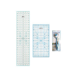 Kit Set reglas antideslizante en cm + cortador GoldenWay 45 mm