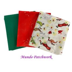 Tela Nº103200 - 100% algodón Compose  x 3 diseños, cada uno mide 1,10mt x 30cm