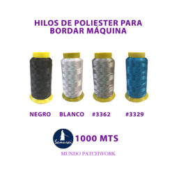 Hilos  de bordar marca SAMURAI de 1000 mt de poliester x unidad, alta resistencia