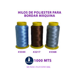 Hilos de bordar marca SAMURAI de 1000 mt de poliester x unidad, alta resistencia