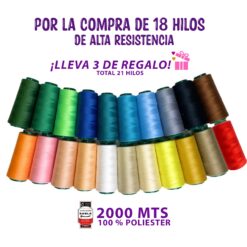 Kit 800 set de hilos para costura Sable, cada uno tiene 2000 yardas x 18 hilos,se regalan 3 hilos, total 21