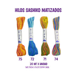 Hilos Sashiko Matizados / 20 mt se venden por unidad.