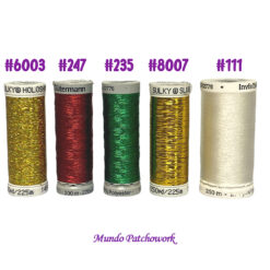 Hilo 247 marca Gutermann  metalizado y Sulky
