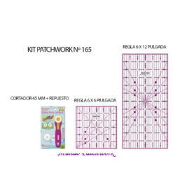 Kit 165 set reglas en pulgada. más cortador 45 mm + repuesto