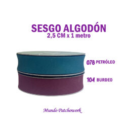 Sesgo 105 poliester mide 2,5 cm x metro