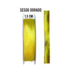 Sesgo 110 color dorado mide 1,5 mm x 1 metro