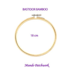 Bastidor de bamboo mide 18 cm