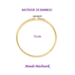 Bastidor de bamboo mide 13 cm