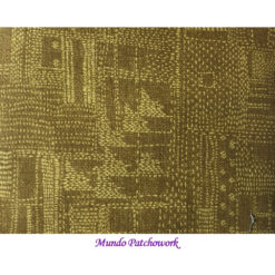 Tela ZD-76181-003 diseño bordado, fondo café,  100% algodón, 1.10 ancho x 30 cm