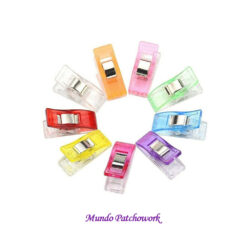 Clips para tela x 12 surtido colores mide 2,7x1,5 cm