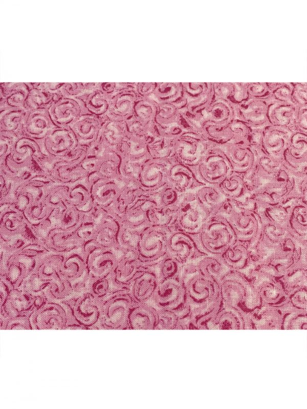 Tela ID 9963, 100% algodón , diseño rococo rosado , mide 1.10 mt. ancho x 30 cm