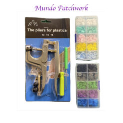 Herramienta para aplicar snaps T3 -T5 -T8 + 2 cajas snaps x 2