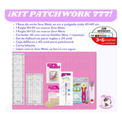 Kit Patchwork 777  para Principiantes, son 8 artículos