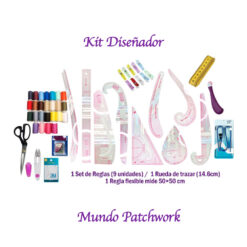 Kit 778 para diseñadores, son 10 reglas + rueda trazado + tijera metálica Sastre