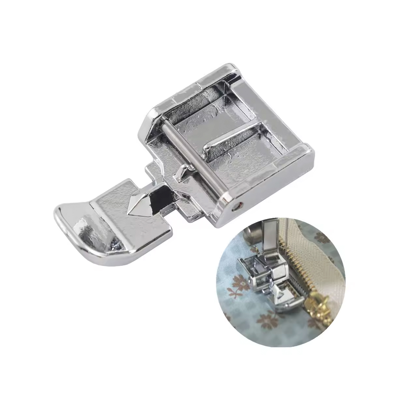 Prensatela metálico para cierre izquierdo y derecho