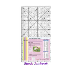 Regla Patchwork 6,5 x 12 pulgadas Sew Mate
