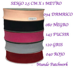 Sesgo poliester mide 2,5 cm x metro