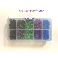 Set 061 - 50 Snaps plásticos 5 colores diferentes, 10 por color miden 10 mm