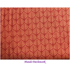 100% algodón, diseño hojas naranja