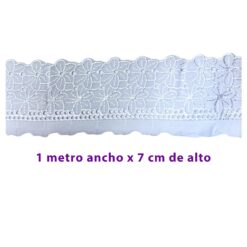 Broderie color blanco, mide 7 cm ancho x 1 metro
