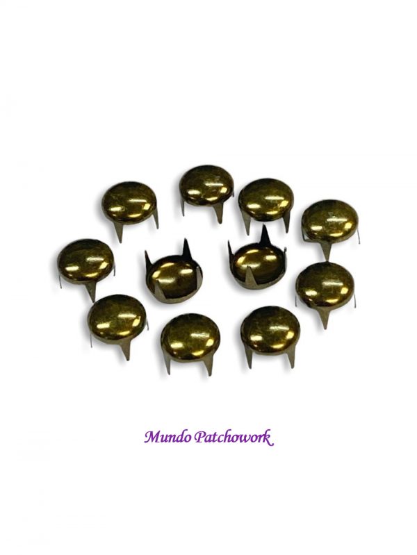 Tachas forma redonda color vintage, mide 8mm x 30 unid