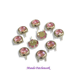 Tachas redonda color rosada, mide 6 mm x 30 unid