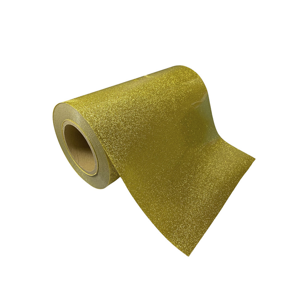 Vinilo KGD-001 termotransferible Glitter textil color dorado