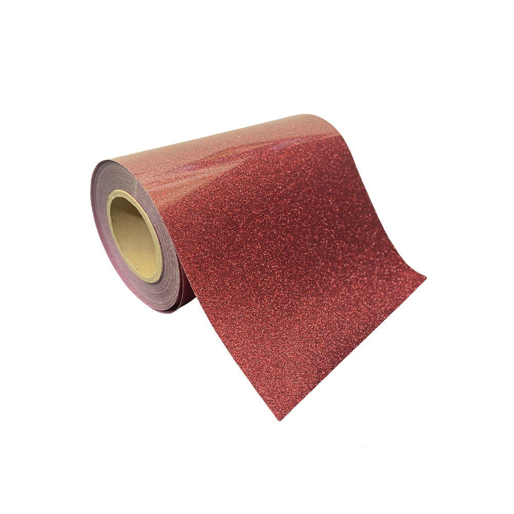 Vinilo KGD-005 termotransferible Glitter textil color rojo