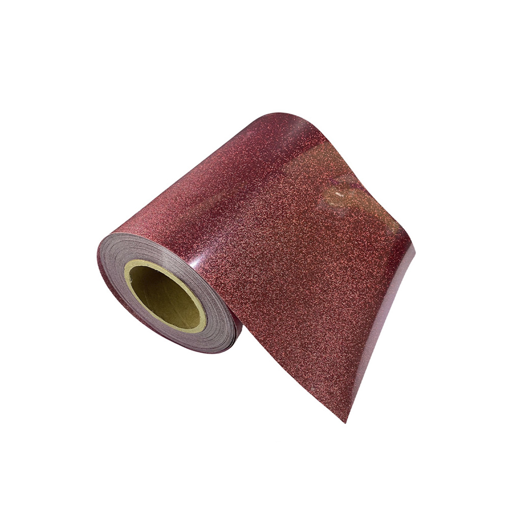 Vinilo KGD-008 termotransferible Glitter textil color rojo